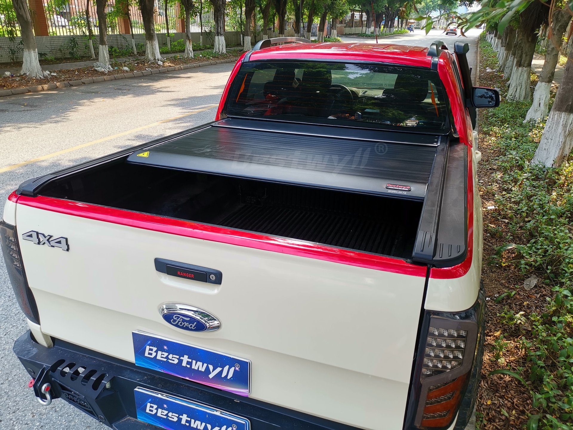 Electric Pickup Cover For 2012-2021 Ford Ranger Xlt, Double Cab, (Compatible With 2019 Mazda BT50) E-K04