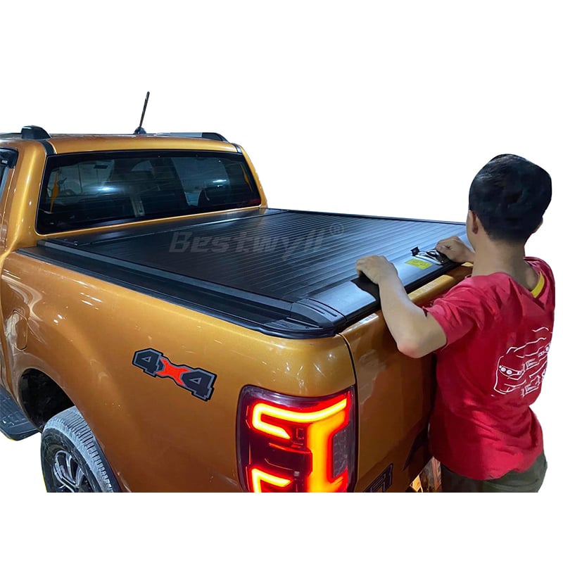 Manual Roller Bed Cover For 2012-2020 Ford Ranger/T6, Double Cab (Compatible With 2019 Mazda BT50) K04